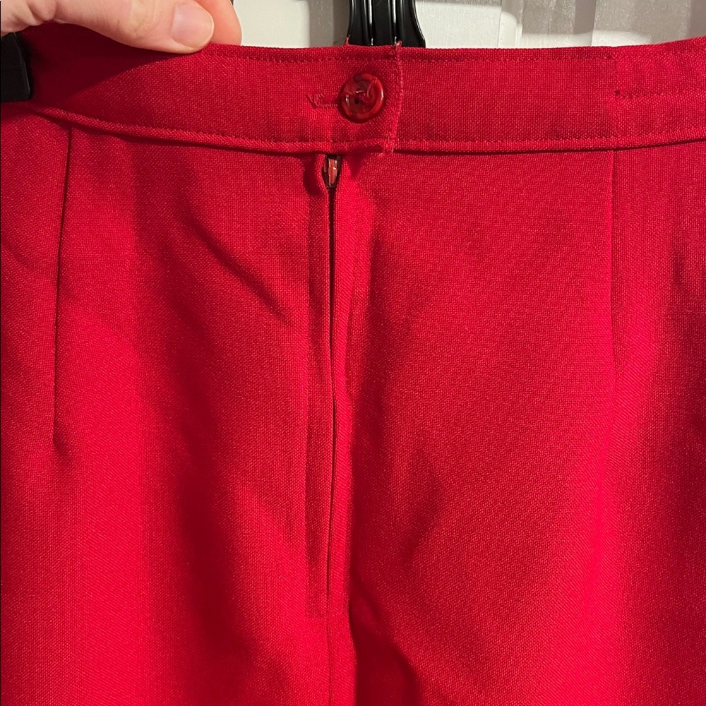 Vintage Red Pencil Skirt with Pockets Made in USA Size 12 - Picture 4 of 10